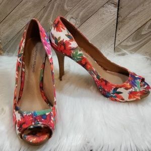 Christian Siriano for Payless Floral Peeptoe Pumps